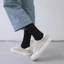 Sỉ tất 10 đôi trơn cao cổ nam nữ 3B màu trắng, đen chất cotton thoáng mịn dệt kim- CBTT10