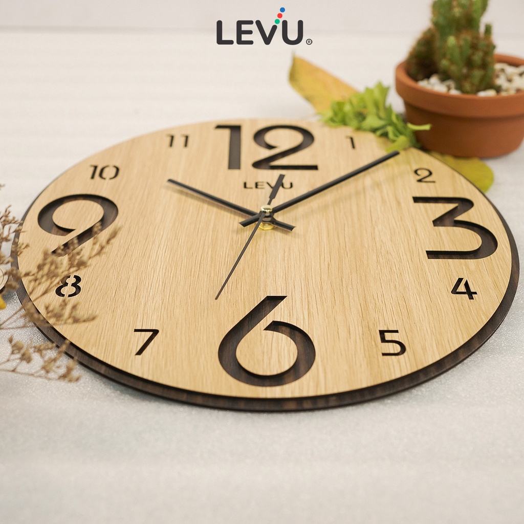 Đồng Hồ Treo Tường decor đẹp mặt gỗ sang trọng cho mọi căn phòng