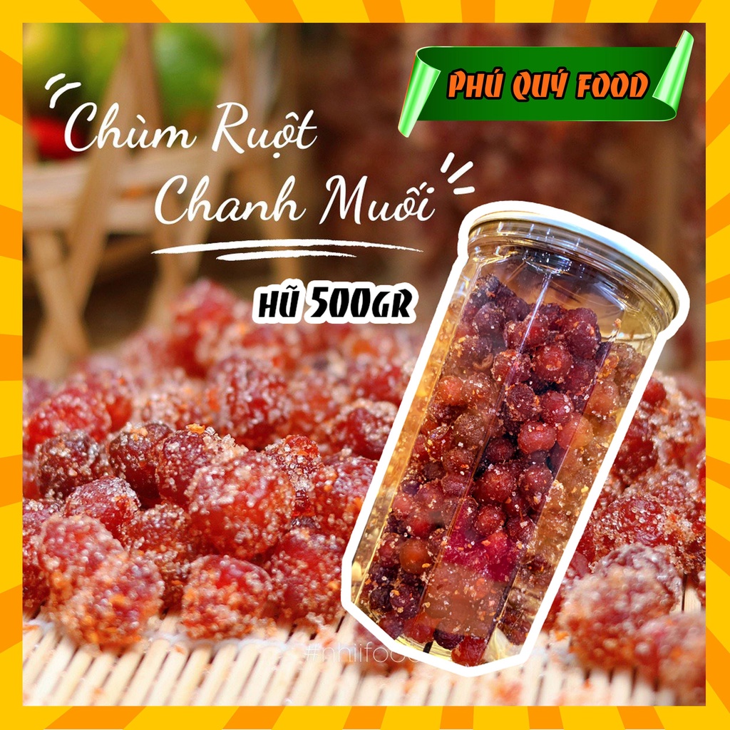 Chùm ruột sấy chanh muối Lon 500gr [FREE SHIP] TỪ ĐƠN 50K, [Loại Đặc Biệt] Hàng ngon nhà làm
