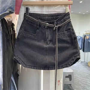 FREESHIP CHÂN VÁY DEMIN XÁM KHÓI DÁNG NGẮN SEXY( KHÔNG KÈM BELT)