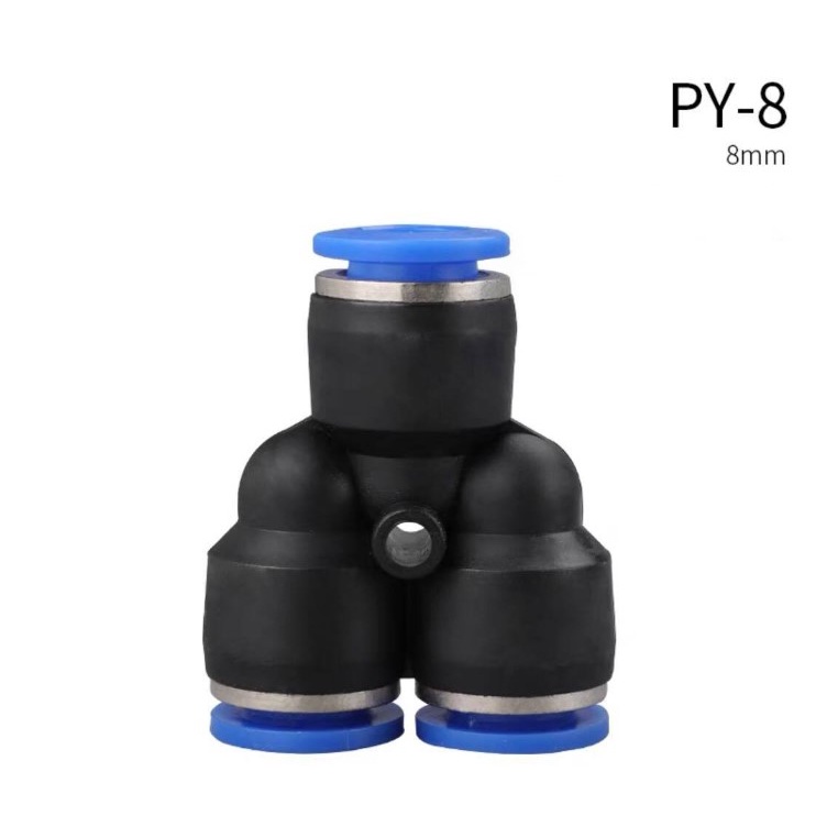 Cút Nối Nhanh Y8 (PY8) Với 3 Đầu Cắm Nhanh Dạng Chữ Y Cho Dây Hơi Phi ...