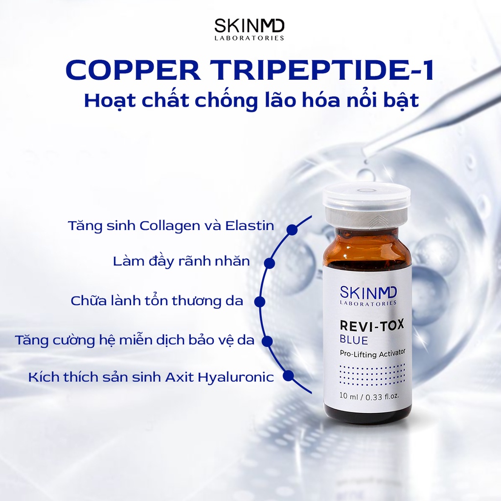 Ảnh Bộ đôi Phức Hợp Peptide Kích Hoạt Tế Bào Gốc và Là Phẳng Nếp Nhăn, Rãnh Cười, Vết Chân Chim SKINMD REVITOX PEPTIDE 4
