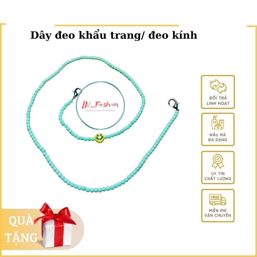 Dây Đeo Khẩu Trang/ Đeo Kính Cho Bé Bằng Cườm Phong Cách Hàn Quốc