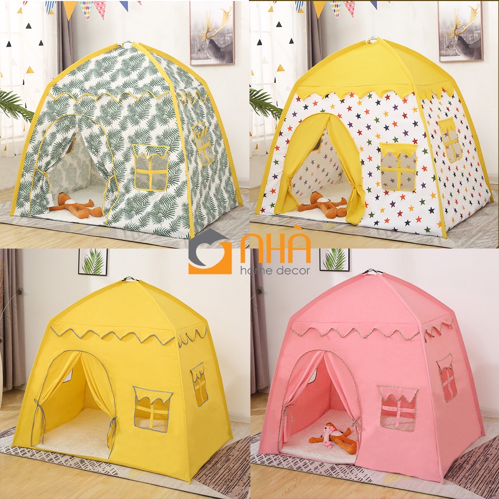 Lều Canvas Mẫu Vuông Cho Bé Xây Lâu Đài Tại Nhà