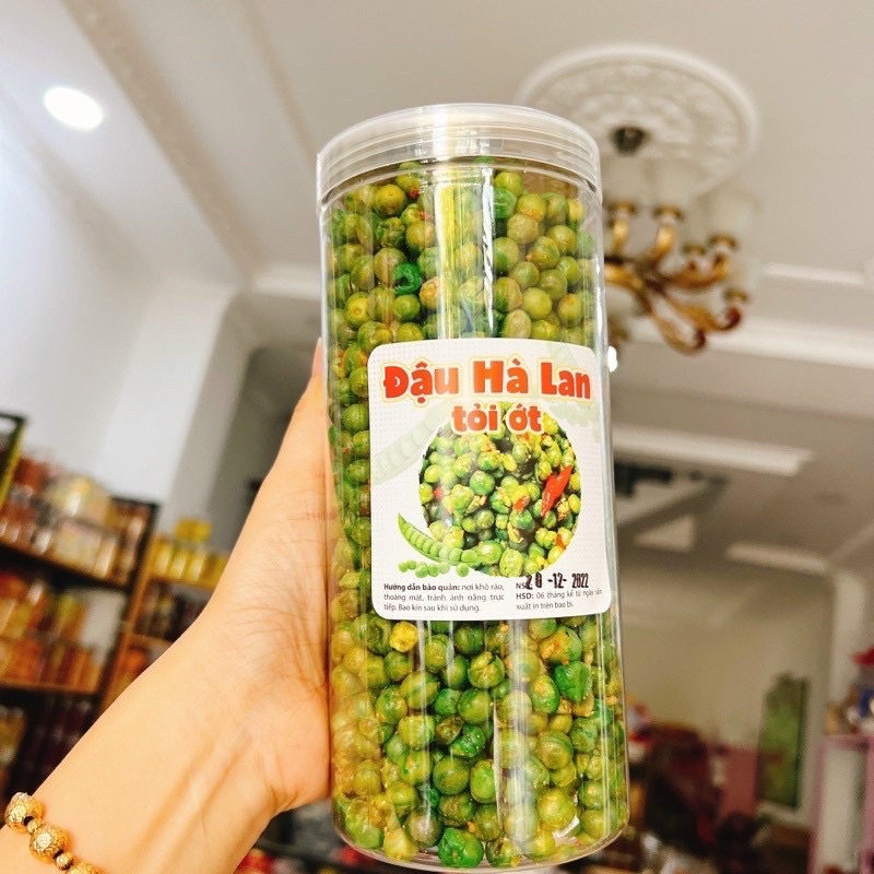 Đậu Hà Lan Tỏi Ớt loại 1 hàng ngon hạt lớn hộp 400gr/500Gr