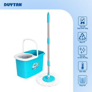 Bộ lau nhà Matsu 10 Lít DUY TÂN nhựa PP, bộ lau nhà 360 độ, bông lau microfiber mịn, thấm hút