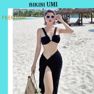 BIKINI 2 MẢNH S3M CHỮ V KÈM KHĂN NHIỀU MÀU SẮC BIKINISTORE