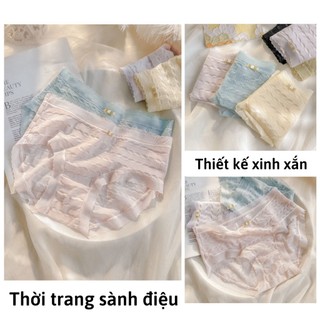 Quần lót nữ ren lưng cao mềm mịn co dãn ôm dáng gợi cảm King Shop L-2306