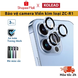 Bộ dán bảo vệ Camera viền kim loại KOLEAD ZC-R1 cho iph 11 12 13 14 pro max plus bảo vệ từng ống kính