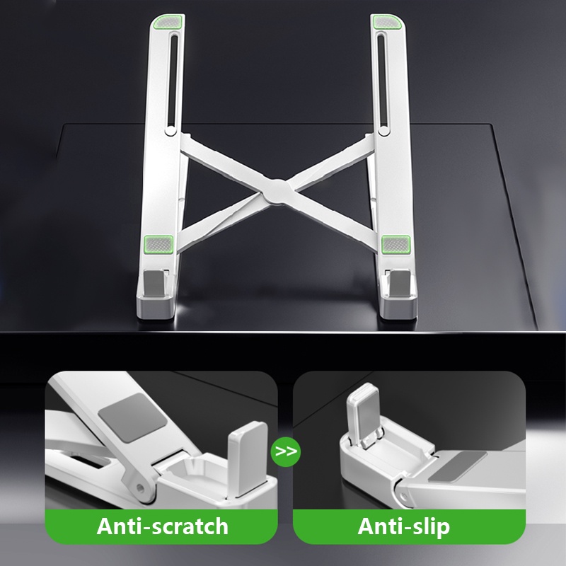 Giá đỡ tản nhiệt Laptop, Macbook, Ipad nhựa ABS chắc chắn, giá đỡ tản nhiệt laptop có thể gấp gọn tiện dụng.