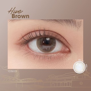 Kính áp tròng VIVIMOON lens cận nâu tự nhiên cho mắt thở Huế Brown 6 tháng