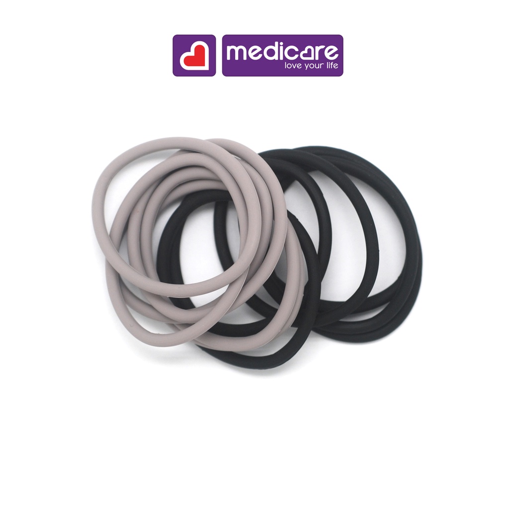 Dây cột tóc Basicare chất liệu silicon 12 cái 3724