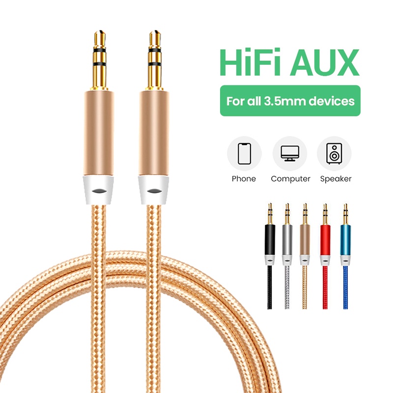 Dây AUX Kết Nối Loa 2 đầu 3.5mm, Jack dành cho audio kết nối âm thanh ...