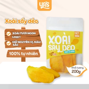 Xoài sấy dẻo chua ngọt YAS túi 200g nguyên miếng chất lượng dùng làm đồ ăn vặt, quà biếu
