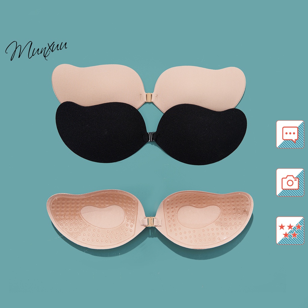 Miếng dán nâng ngực sillicone MUNXUU cài trước hình quả xoài ôm ngực, keo dán siêu chắc có thể tái sử dụng- MD04 spe