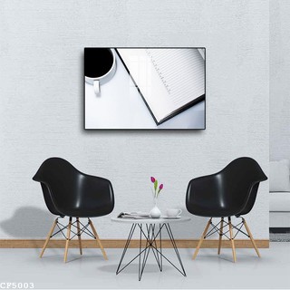 Tranh Treo Tường Quán Cafe (60x90cm) - Tranh Laminate Tráng Gương