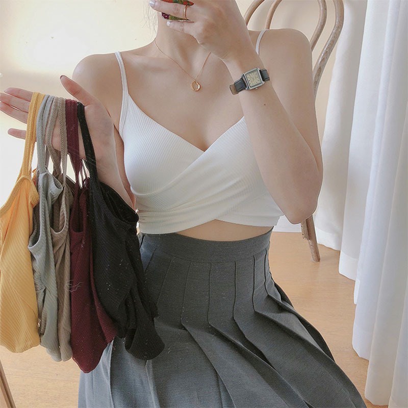 Áo Croptop BigSize Cổ Chữ V Đắp Chéo Tôn Dáng Sang Chảnh - G104