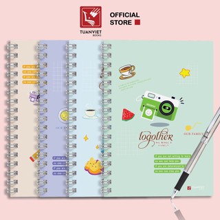 Sổ lò xo kẻ ngang 120 trang khổ A4 TUANVIET BOOKS Chủ đề Du lịch - Phù hợp làm sổ kế hoạch, sổ nhật kí, tập vở ghi chép
