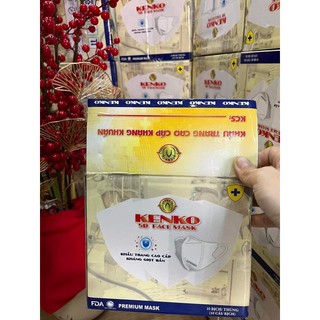 set 100 chiếc khẩu trang 5d kenko màu trắng