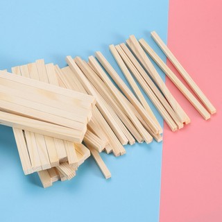 10 thanh gỗ thông vuông kích thước 1cm nhiều kích thước làm mô hình, thủ công, đồ chơi, trang trí