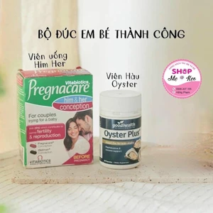 Combo Tinh Chất Hàu Goodhealth Oyster Plus 60 viên Vitamin Thụ Thai Pregnacare Him and Her Conception 60 viên