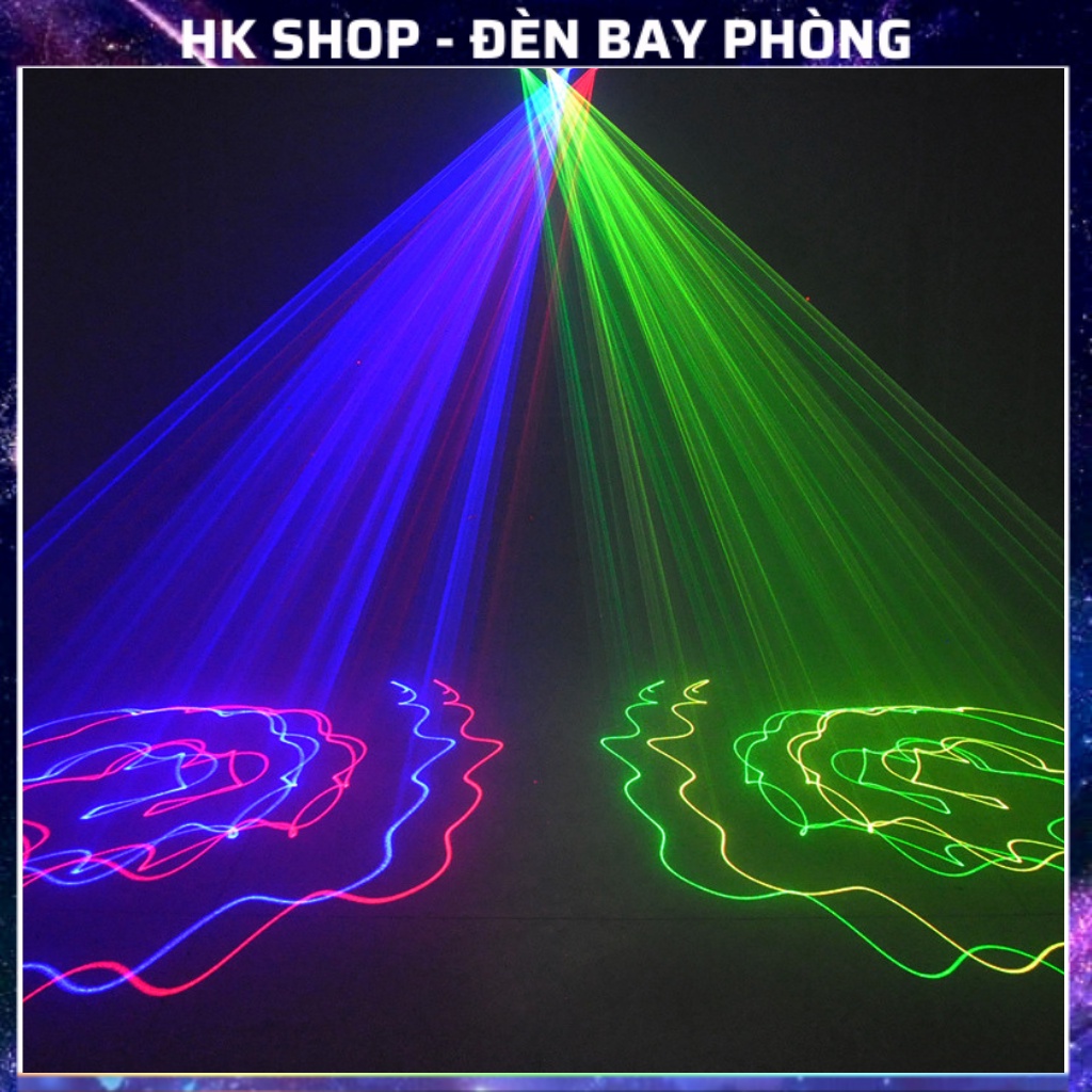 Đèn Chiếu Quét tia 2 cửa 7 màu  LED RGB Dùng cho quán bar , pub , karaoke