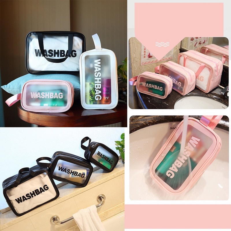 Cốp Trang Điểm Dạng Túi Xách Tay, Túi Cốp Đựng Mỹ Phẩm WASHBAG 3 size 3 màu Túi đựng đồ trang điểm đồ cá nhân chống nước