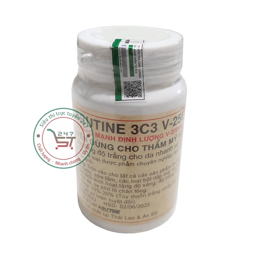 Kem dưỡng Trắng da mặt và toàn thân Abutine 3C3 plus 500g chuyên dùng cho thẩm mỹ viện dành cho da chai lỳ
