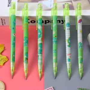 3 Bút Chì Bấm Khủng Long Xanh Kèm Tẩy - Thỏ Hồng VPP