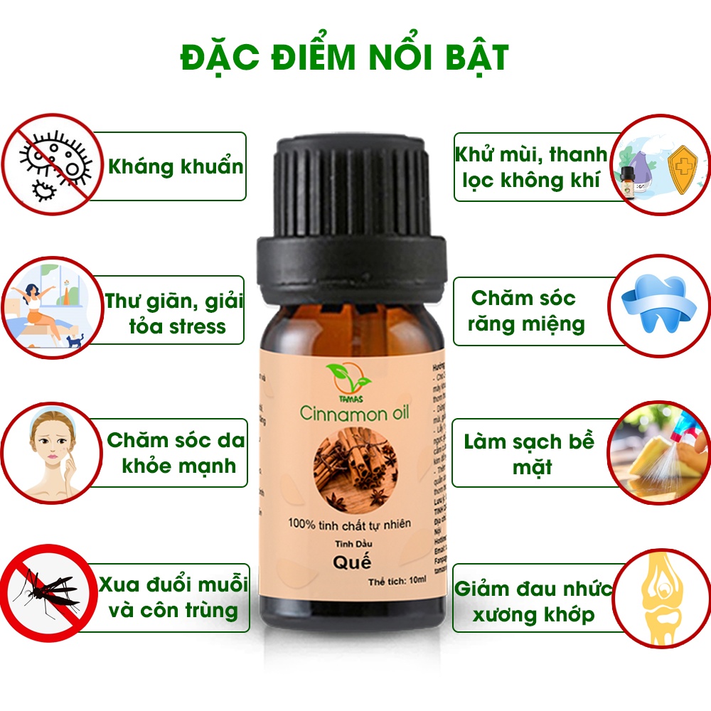 Ảnh Tinh dầu Quế Tamas tinh dầu thơm phòng, kháng khuẩn, thanh lọc không khí, làm đẹp, xua đuổi muỗi và côn trùng hiệu quả. 2