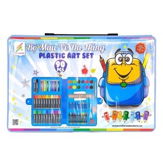 Bộ màu vẽ Đa Năng Colormate hộp nhựa 90 chi tiết  - COLORMATE