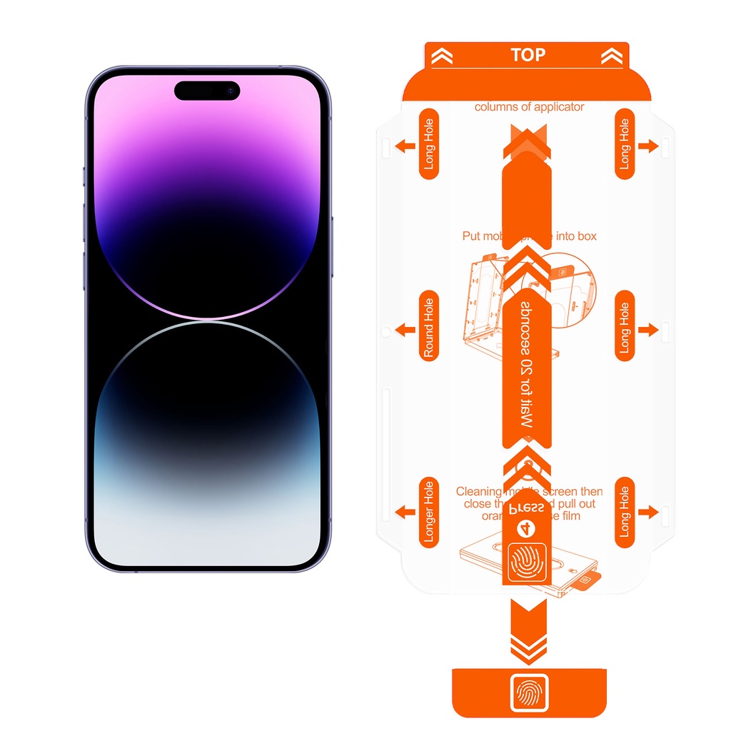 Ảnh Kính Cường Lực tự dán MAGICBOX KINGKONG bảo vệ loa cho iphone x xs xsm 11 12 13 14 15 16 pro promax 4