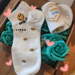 Tất cổ ngắn nữ phong cách Hàn Quốc hiện đại LINDO - Tất/ vớ màu sắc, kiểu dáng đa dạng chất liệu cotton