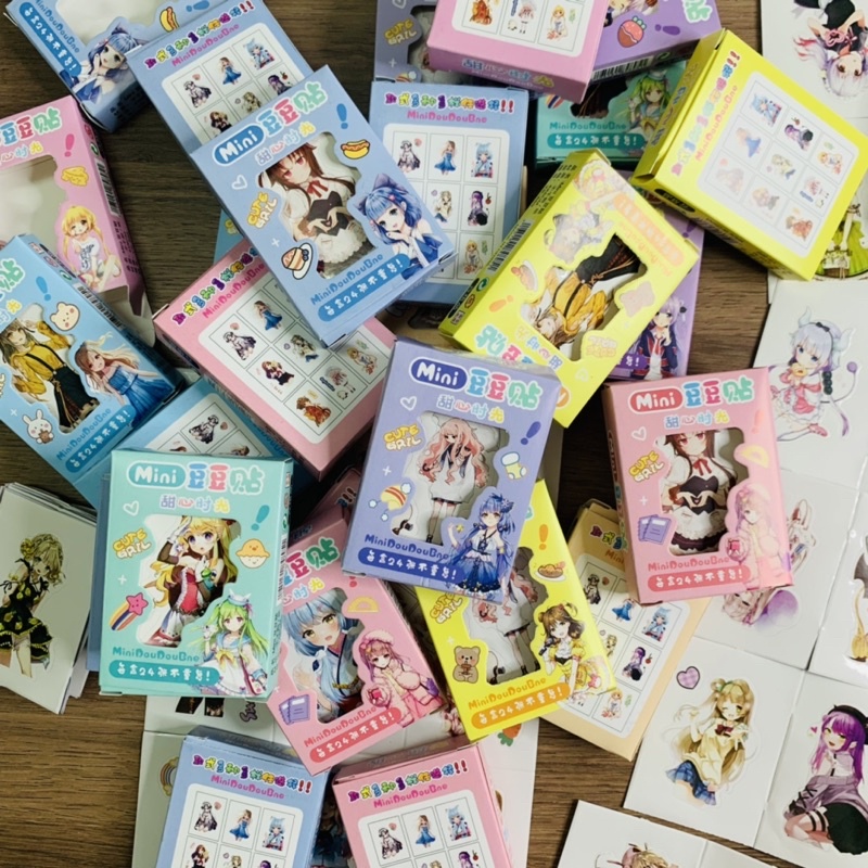 Hộp sticker Anime 24 tấm đã cắt sẵn | Shopee Việt Nam