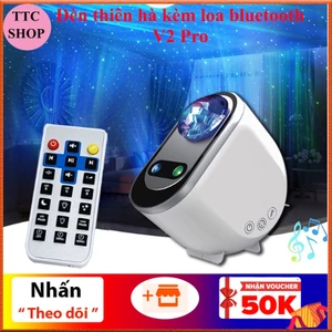 Đèn thiên hà galaxy V2 pro có loa phát nhạc trang trí phòng bay sự kiện,4 màu kết hợp ánh trăng và bầu trời sao