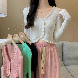 Áo len cadigan bèo cài khuy siêu xinh, chất len tăm giấy mỏng cưng xỉu