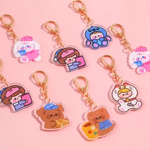 3 Móc Khoá Nhựa Móc Vàng Treo Balo, Túi Sách 4X8Cm