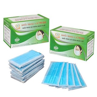 Hộp 50 chiếc khẩu trang y tế 4 lớp kháng khuẩn chống bụi, giá rẻ nhất thị trường