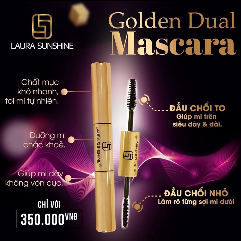 {Kèm 2g Cafe Laura} MASCARA GOLDEN DUAL NHẬT KIM ANH