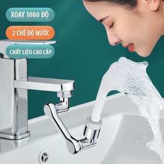 Đầu Nối Vòi Nước INOX Thông Minh Xoay 1080° Khớp nối  Cho Bồn Rửa Với 2 Chế Độ Phun Nước Tiết kiệm (hàng tốt)