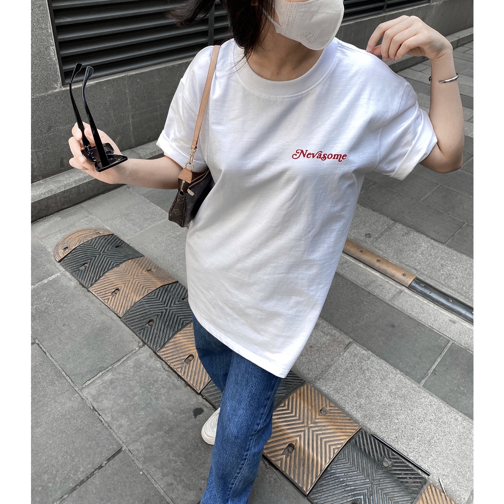 [Xả Hàng] Áo Thun Oversize Local Brand NEVASOME Good Day Trắng Cotton Tay Lỡ Form Rộng Nam Nữ