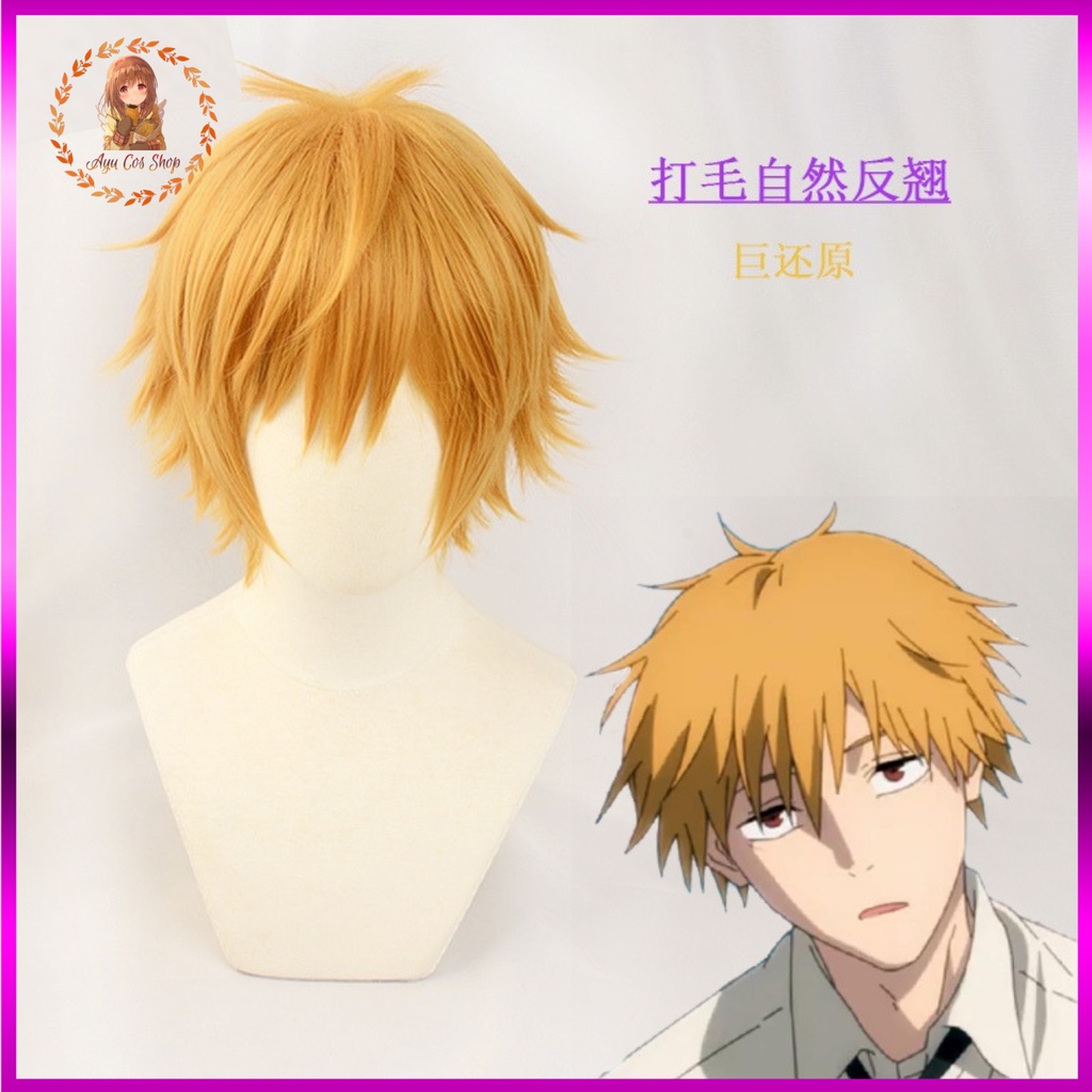 Có sẵn] wig/tóc giả nam vàng cosplay Denji Chainsaw Man | Shopee Việt Nam