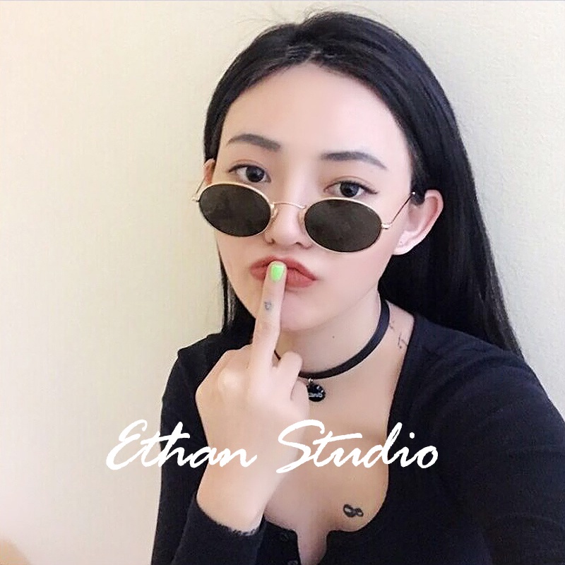 Kính râm thời trang tròn  kính chụp áo dài Tết thầy bói tin hin Camcamvintage phong cách Ulzzang Hàn Quốc Horizon