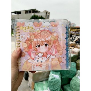 Sổ lò xo vuông có móc charm