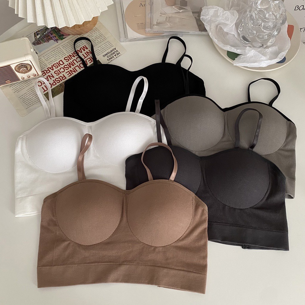 Áo Bra Cotton  Đệm Su Mỏng Không Gọng Hở Lưng Gợi Cảm 6522