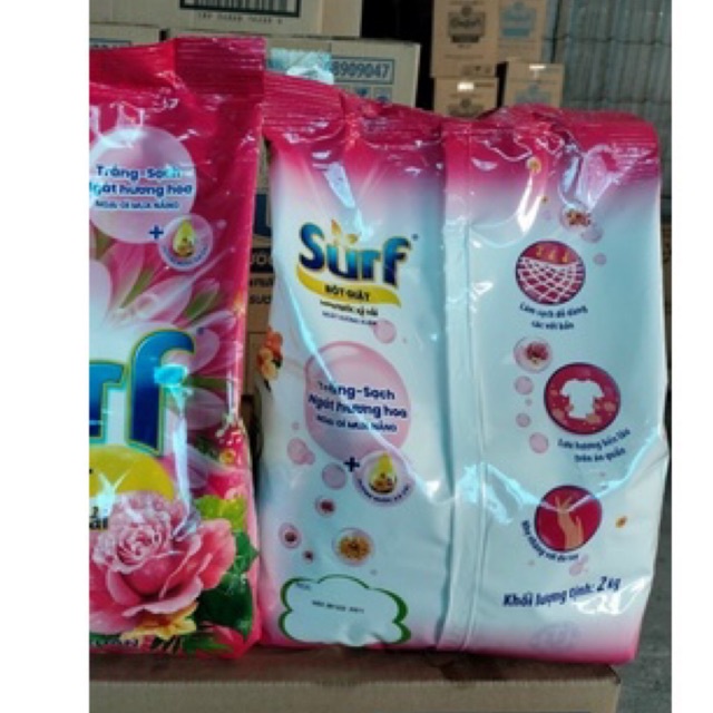 Bột giặt Surf ngát hương xuân  gói 2kg / 5,5kg màu hồng - BGSUR