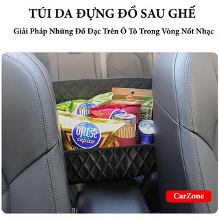 Túi Treo Đồ Sau Ghế Ô Tô, Chất Liệu Bằng Da Ô Tô - Treo Giữa 2 Ghế Tiện Lợi VER 3