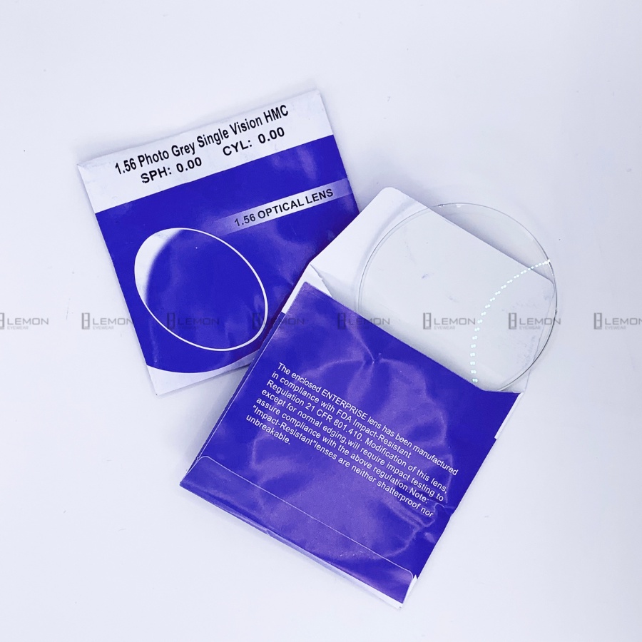 Tròng kính Cận Loạn Viễn LemonEyewear mắt kính chống ánh sáng xanh, chống UV, chống xước, đổi màu khi đi nắng