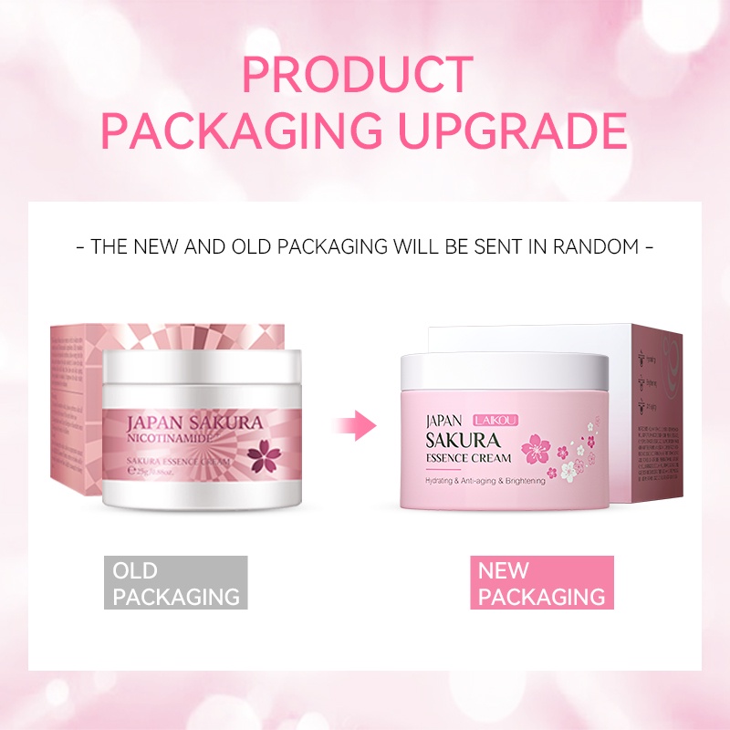 Ảnh Bộ Kem Dưỡng Da + Kem Dưỡng Da Mắt + Serum LAIKOU Chiết Xuất Hoa Anh Đào Chống Lão Hóa 4
