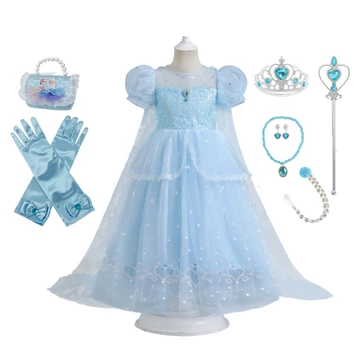 Váy elsa đầm elsa cho bé gái. Váy dạ hội hóa trang trẻ em (lấy đúng size, ko nên lấy rộng vì có thể bị dài)